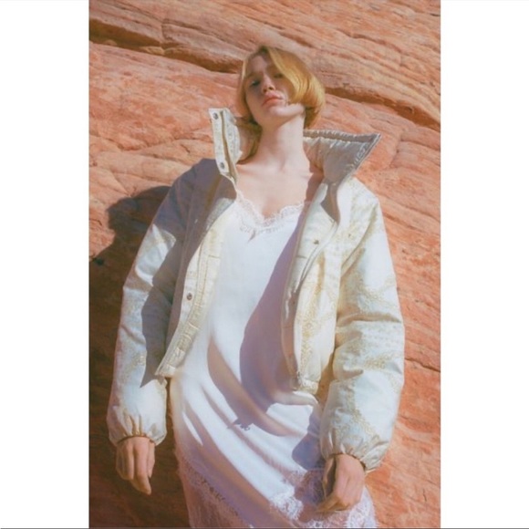 BDG Isla Linen Printed Puffer Jacket - Picture 3 of 7